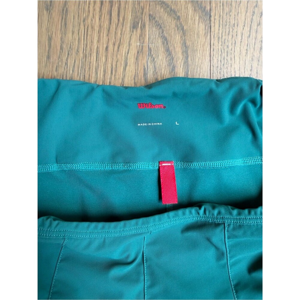 Wilson Classic Pleated Tennis Skirt Field Green sz Large High Rise Lined Active - Picture 7 of 15